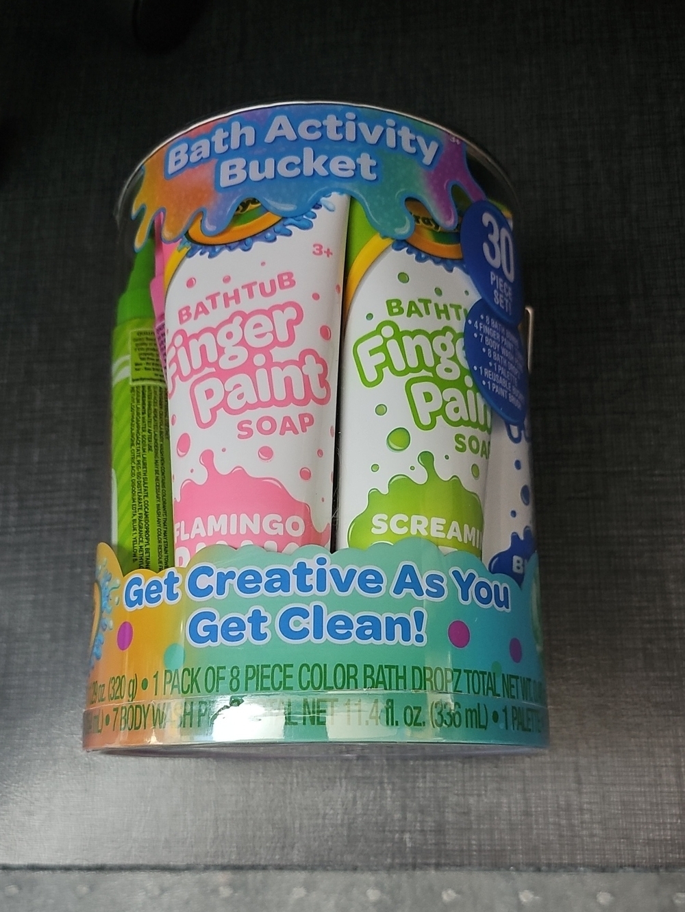 Crayola Bath Activity Bucket - Finger Paint Soaps And Body Wash Pens. 5Bin